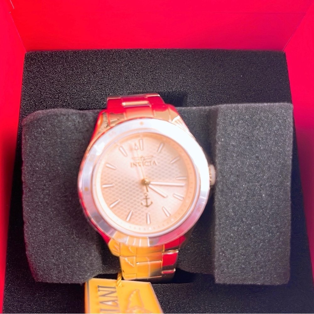 Invicta Rose Gold Watch with Silver Accents